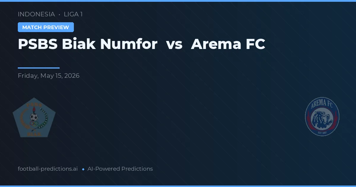 PSBS Biak Numfor vs Arema FC — voorspelling en vooruitblik wedstrijd