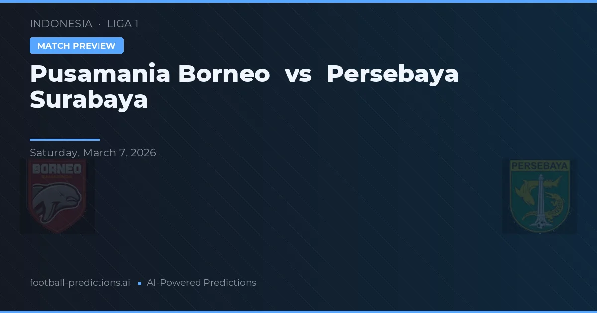 Pusamania Borneo vs Persebaya Surabaya — voorspelling en vooruitblik wedstrijd