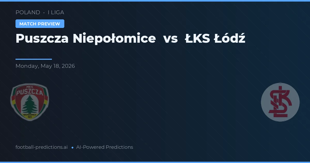 Puszcza Niepołomice vs ŁKS Łódź — voorspelling en vooruitblik wedstrijd