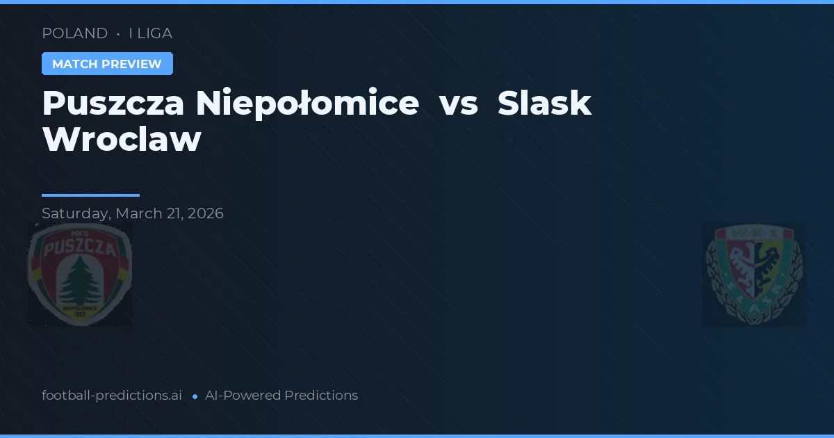 Puszcza Niepołomice vs Śląsk Wrocław — voorspelling en vooruitblik wedstrijd