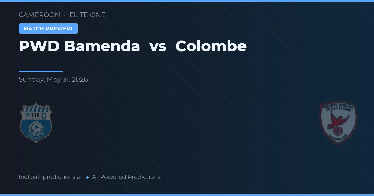 PWD Bamenda vs Colombe — voorspelling en vooruitblik wedstrijd
