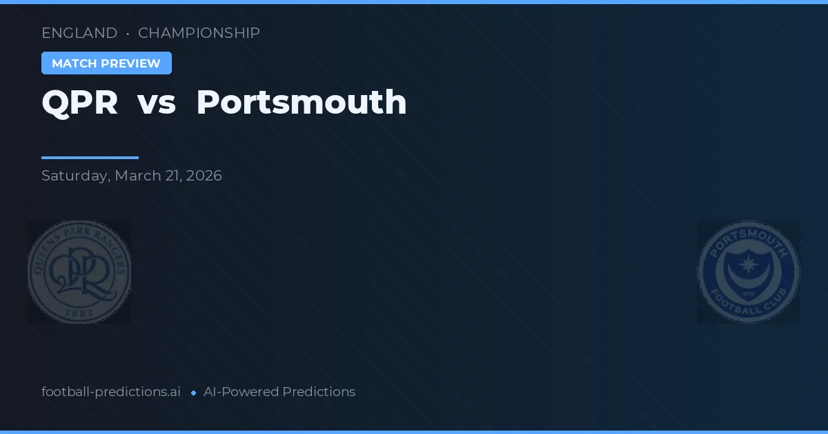 QPR vs Portsmouth — voorspelling en vooruitblik wedstrijd