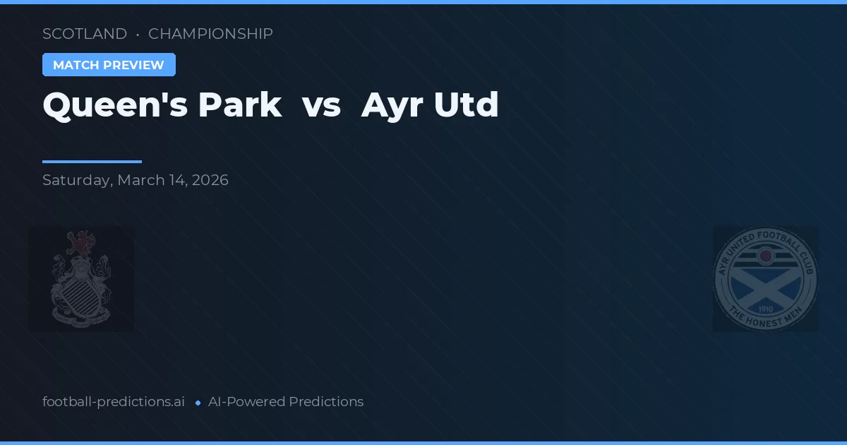 Queen's Park vs Ayr United — voorspelling en vooruitblik wedstrijd