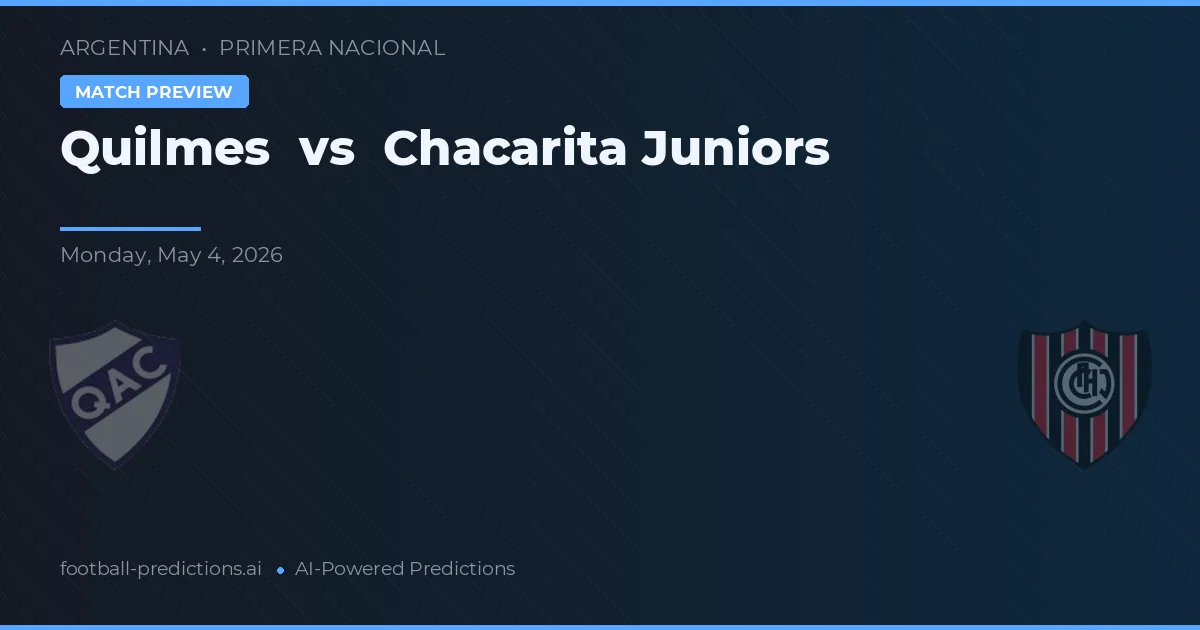 Quilmes vs Chacarita Juniors preview