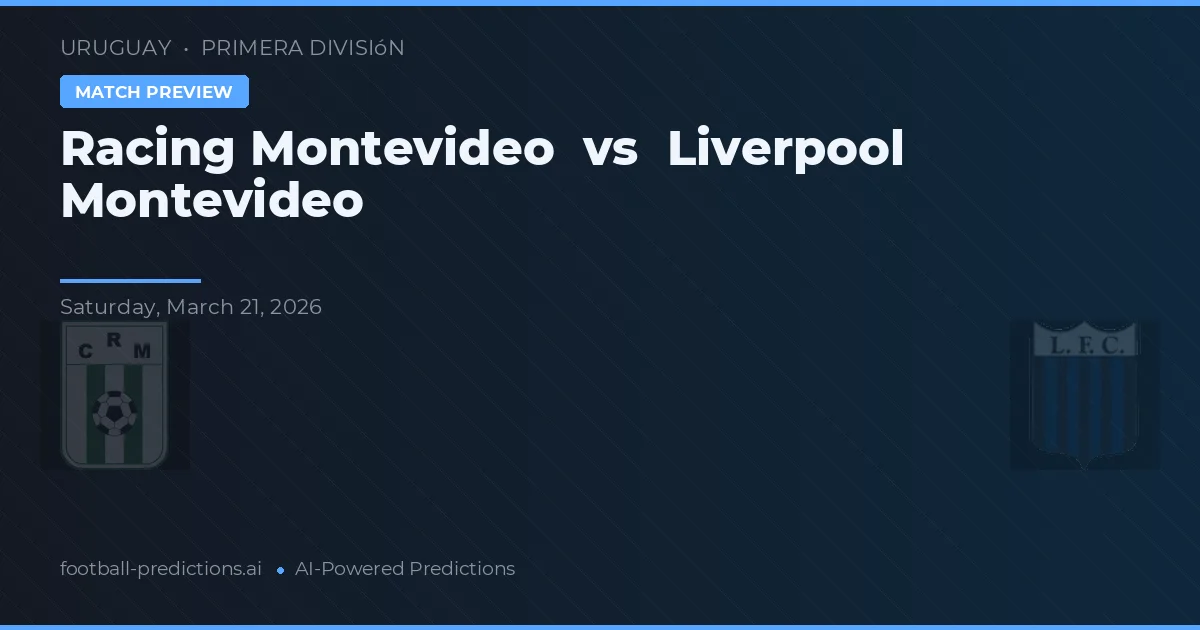 Racing Club de Montevideo vs Liverpool Montevideo — voorspelling en vooruitblik wedstrijd