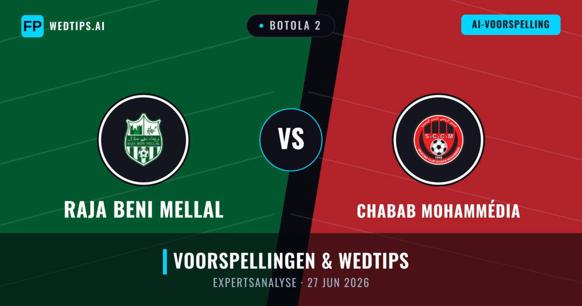 Raja Beni Mellal vs Chabab Mohammédia — voorspelling en vooruitblik wedstrijd