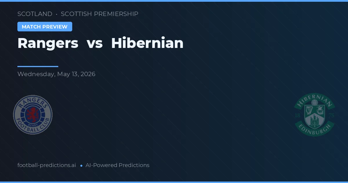 Rangers vs Hibernian — voorspelling en vooruitblik wedstrijd