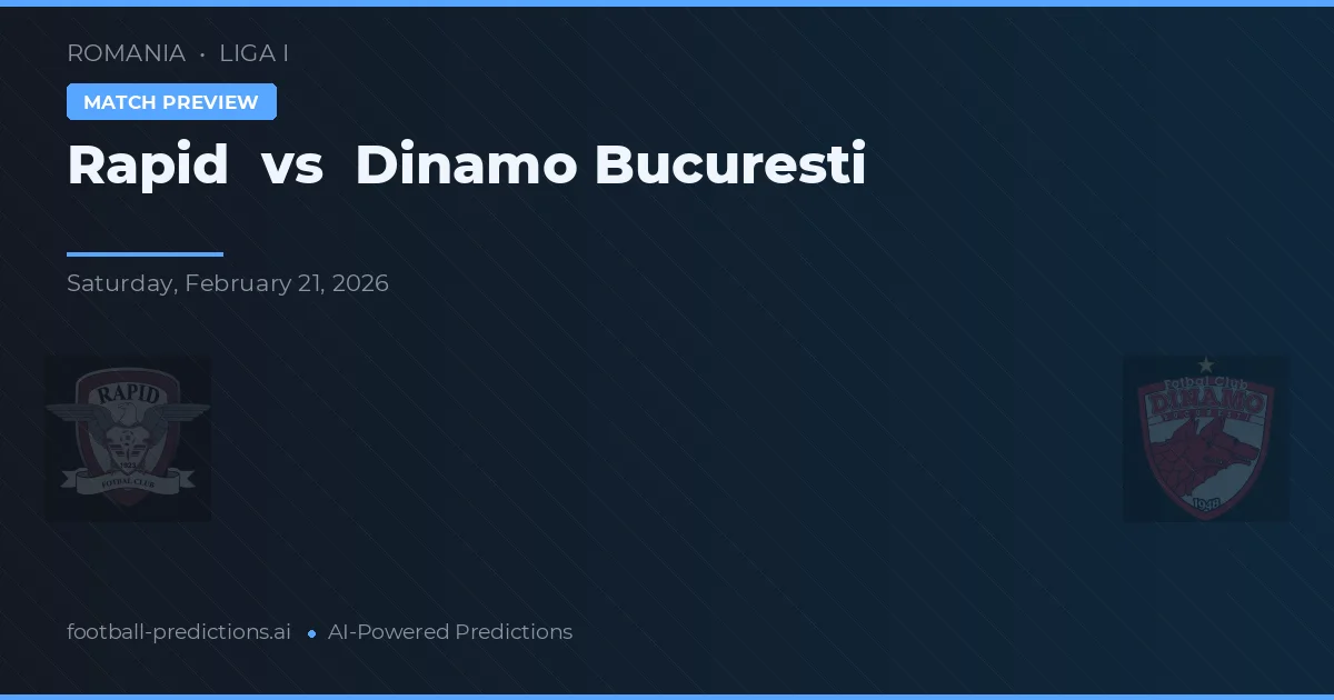 Rapid vs Dinamo Boekarest — voorspelling en vooruitblik wedstrijd