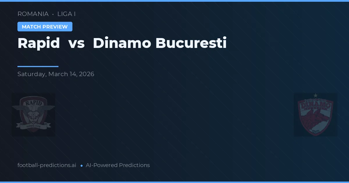 Rapid vs Dinamo Boekarest — voorspelling en vooruitblik wedstrijd