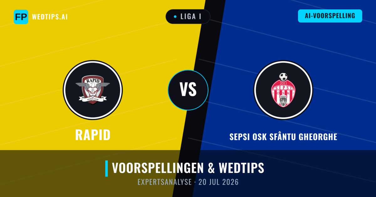 Rapid vs Sepsi OSK Sfântu Gheorghe — voorspelling en vooruitblik wedstrijd