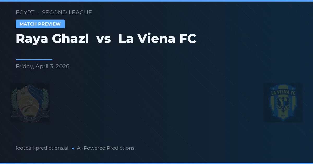 Raya Ghazl vs La Viena FC — voorspelling en vooruitblik wedstrijd