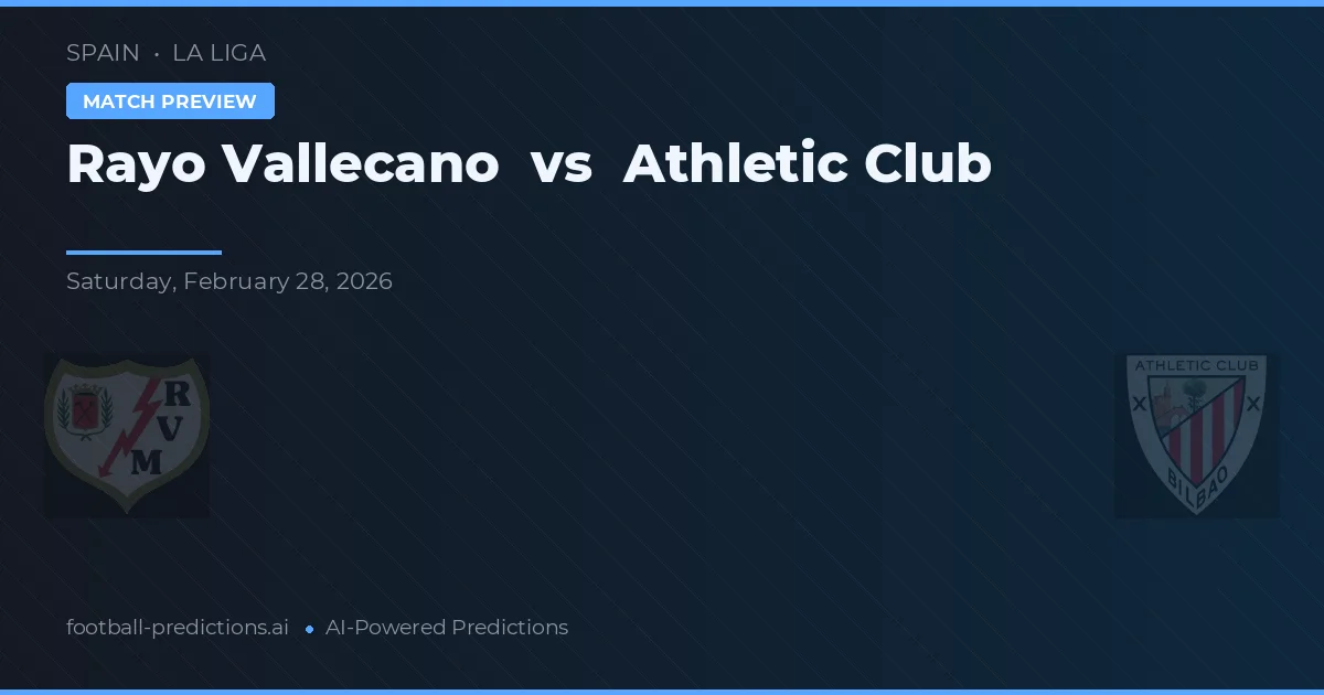 Rayo Vallecano vs Athletic Bilbao — voorspelling en vooruitblik wedstrijd