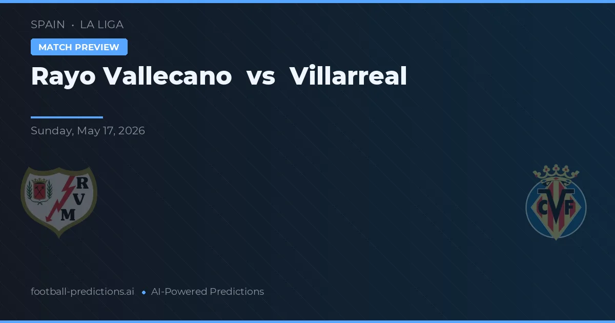 Rayo Vallecano vs Villarreal — voorspelling en vooruitblik wedstrijd