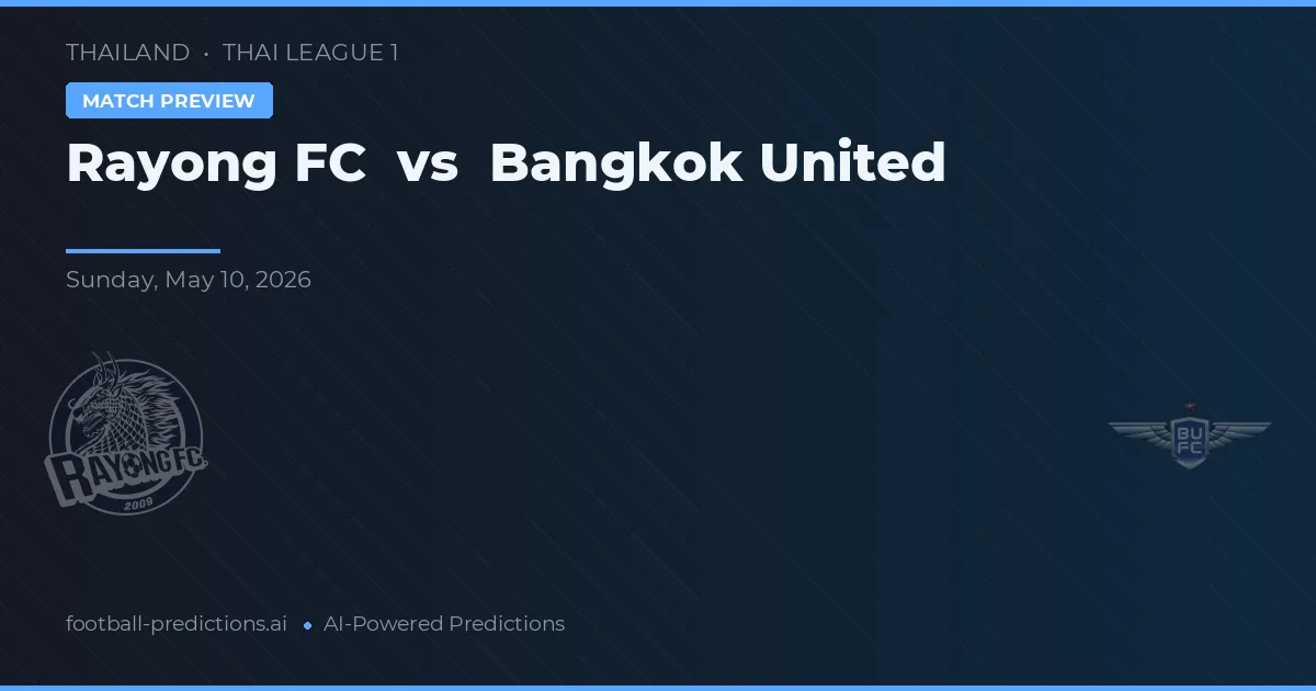 Rayong FC vs Bangkok United — voorspelling en vooruitblik wedstrijd