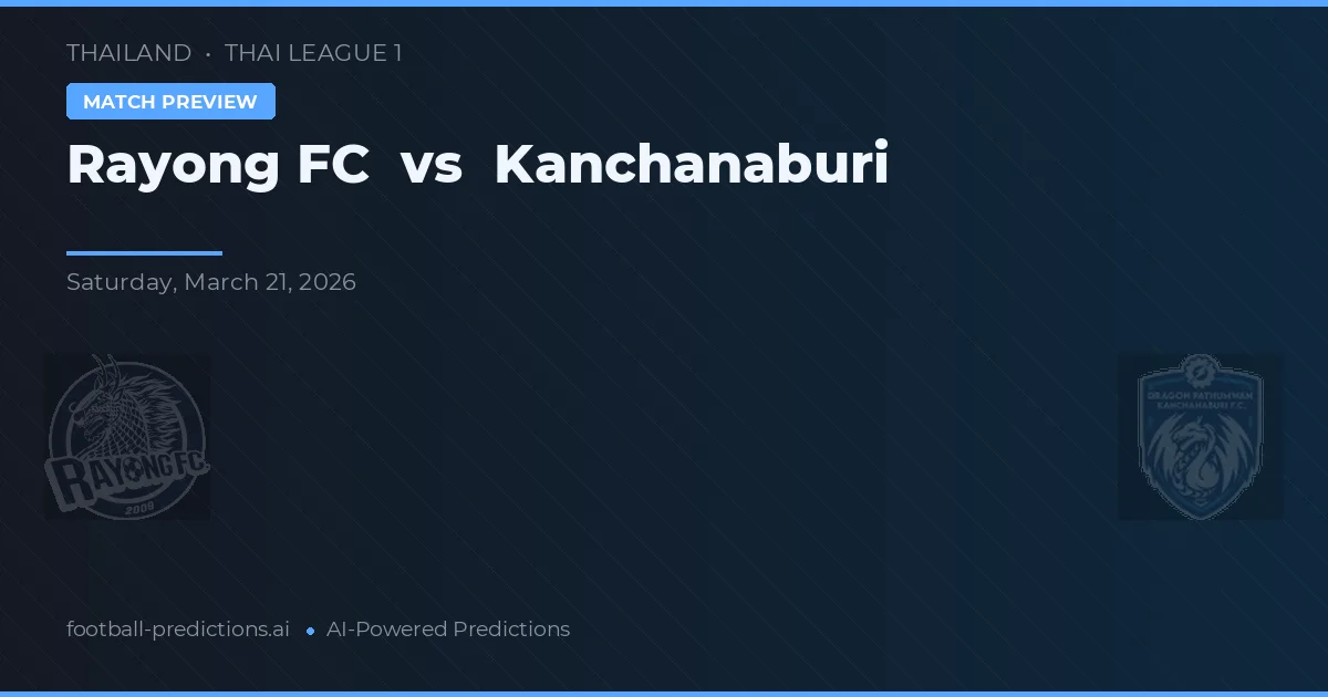 Rayong FC vs Kanchanaburi — voorspelling en vooruitblik wedstrijd