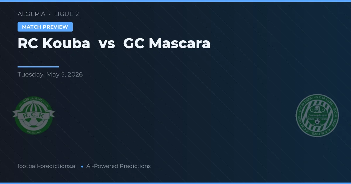 RC Kouba vs GC Mascara — voorspelling en vooruitblik wedstrijd