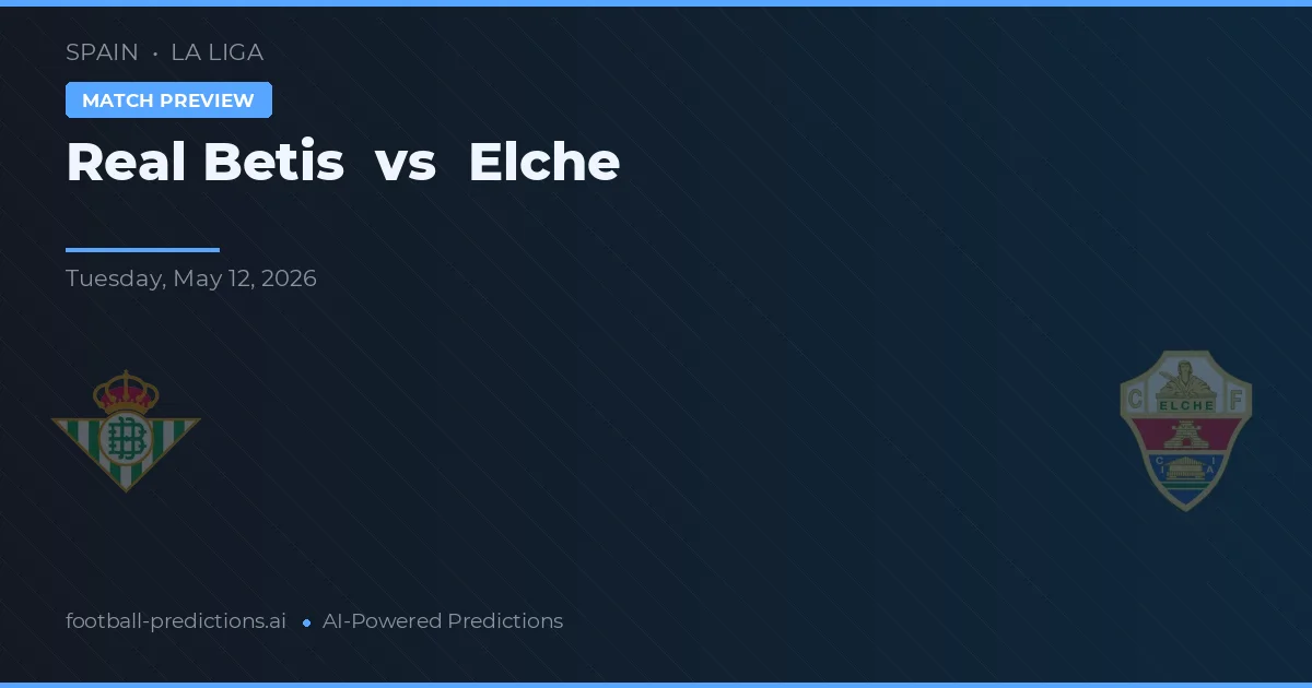 Real Betis vs Elche — voorspelling en vooruitblik wedstrijd