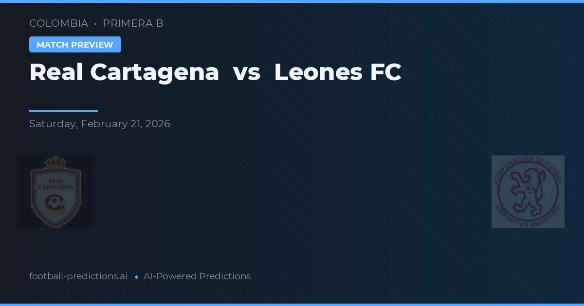 Real Cartagena vs Leones FC — voorspelling en vooruitblik wedstrijd