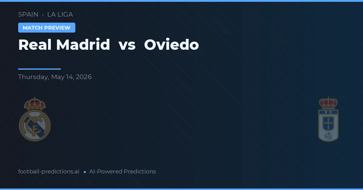 Real Madrid vs Oviedo — voorspelling en vooruitblik wedstrijd