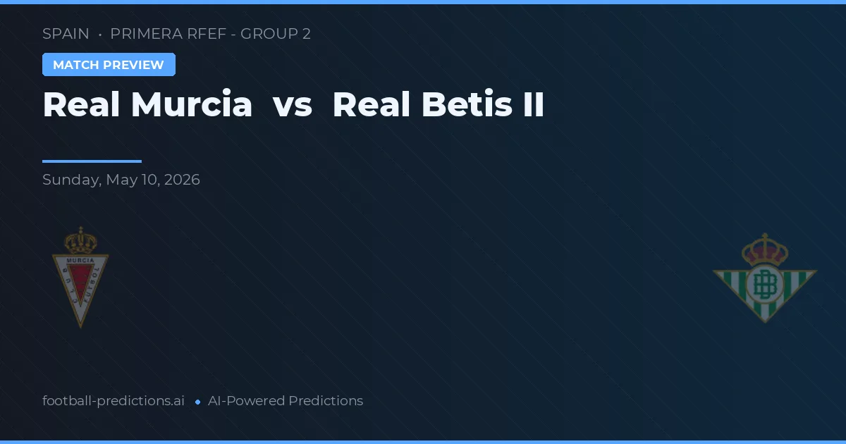 Real Murcia vs Real Betis Balompié II — voorspelling en vooruitblik wedstrijd