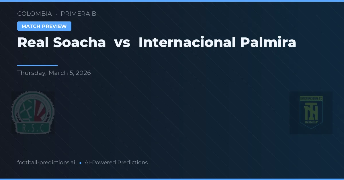 Real Soacha vs Internacional Palmira — voorspelling en vooruitblik wedstrijd