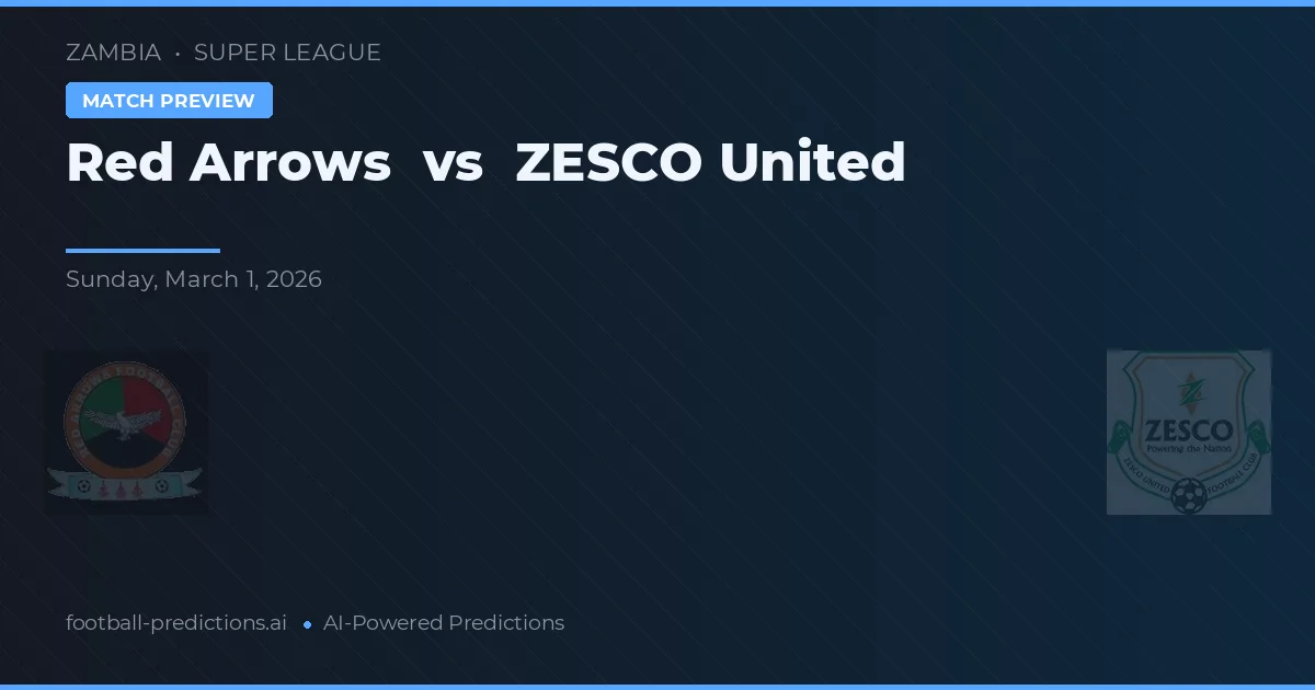 Red Arrows vs ZESCO United — voorspelling en vooruitblik wedstrijd