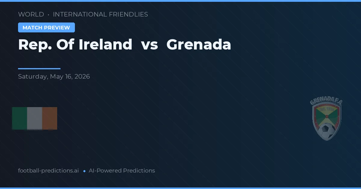 Rep. Ierland vs Grenada — voorspelling en vooruitblik wedstrijd