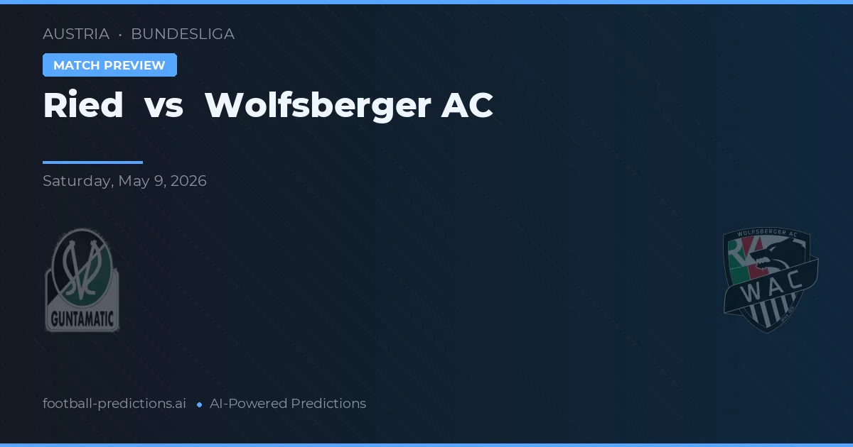 Ried vs Wolfsberger AC — voorspelling en vooruitblik wedstrijd