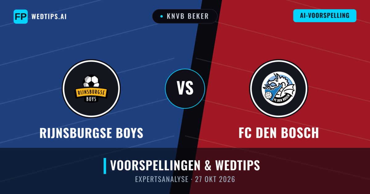 Rijnsburgse Boys vs FC Den Bosch — voorspelling en vooruitblik wedstrijd