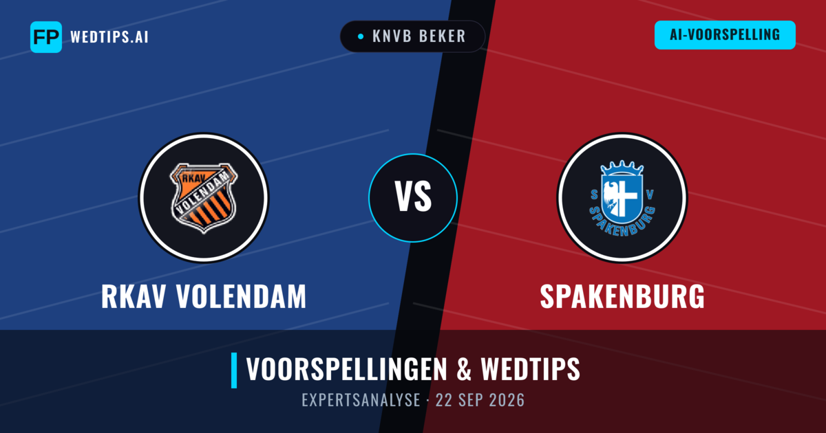 RKAV Volendam vs Spakenburg — voorspelling en vooruitblik wedstrijd