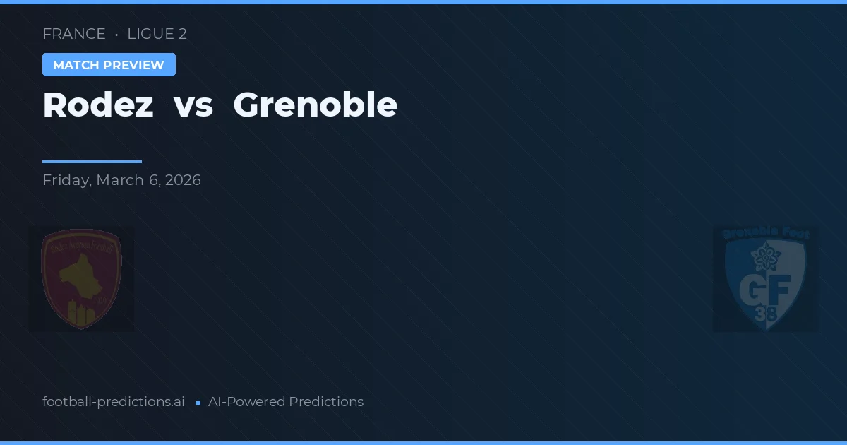Rodez vs Grenoble — voorspelling en vooruitblik wedstrijd
