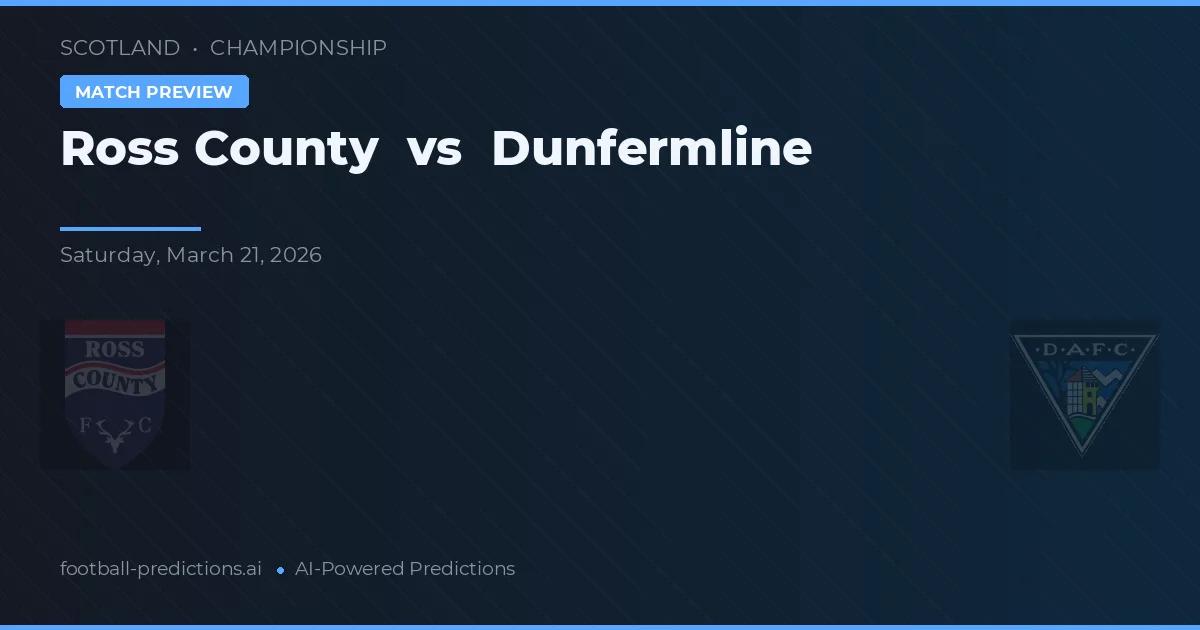 Ross County vs Dunfermline — voorspelling en vooruitblik wedstrijd
