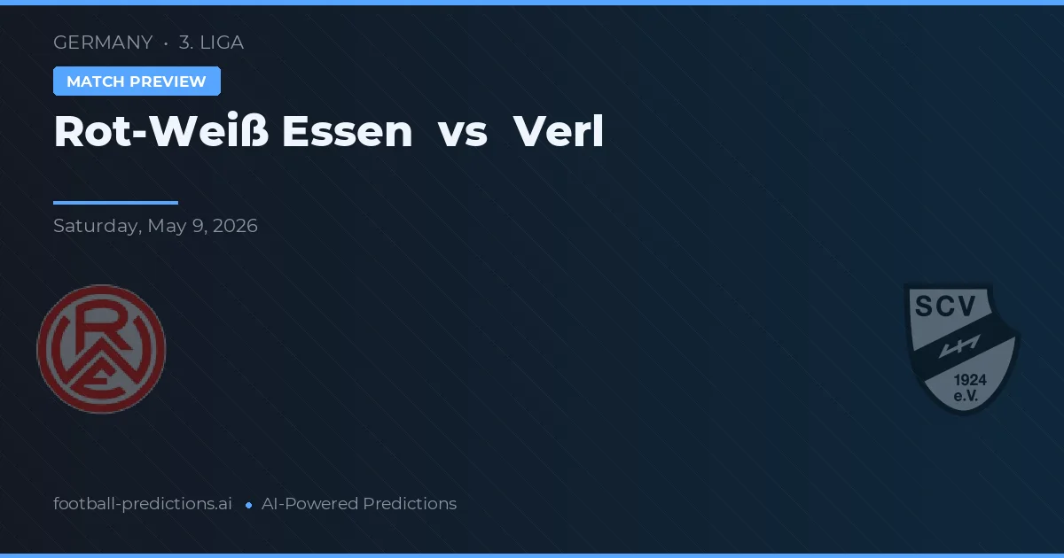 Rot-Weiß Essen vs Verl — voorspelling en vooruitblik wedstrijd