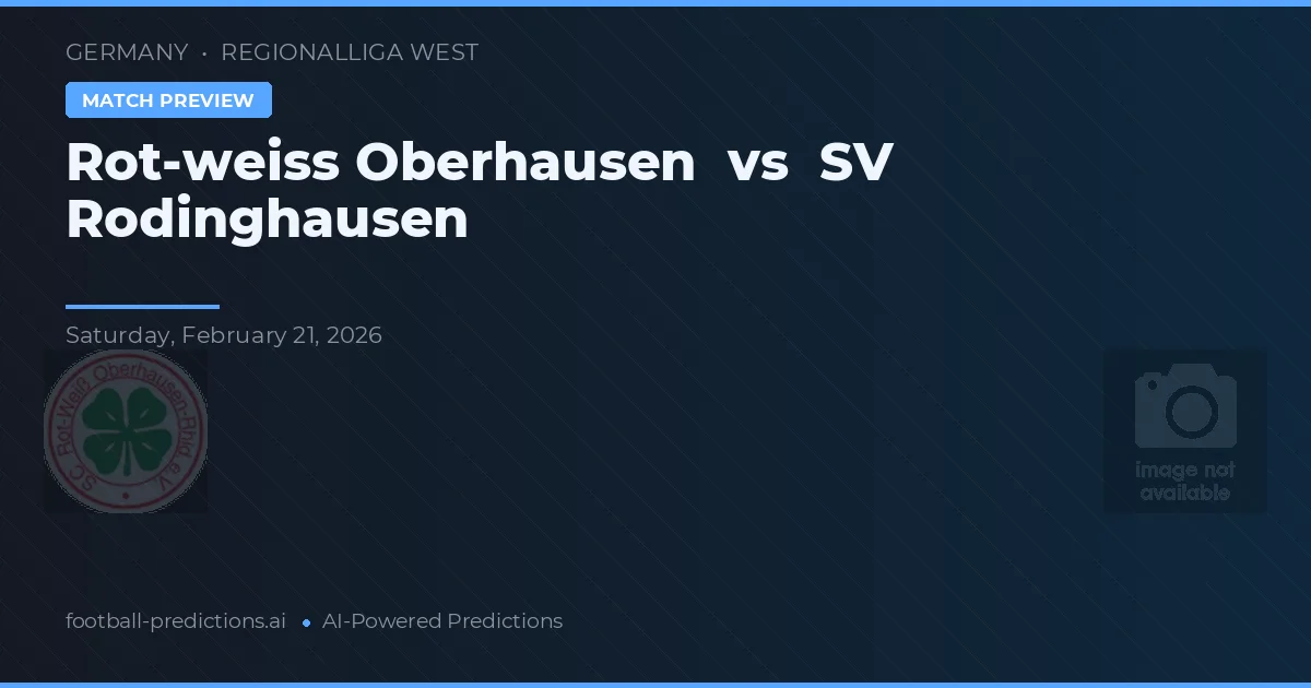Rot-Weiß Oberhausen vs SV Rodinghausen — voorspelling en vooruitblik wedstrijd