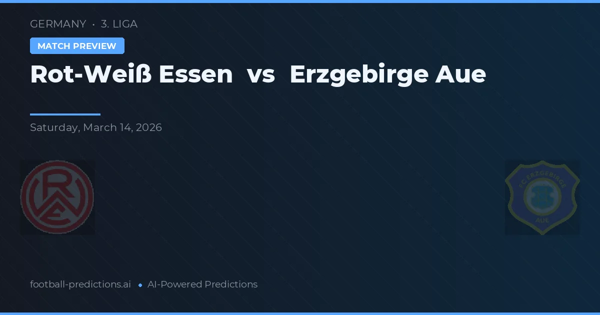 Rot-Weiß Essen vs Erzgebirge Aue — voorspelling en vooruitblik wedstrijd