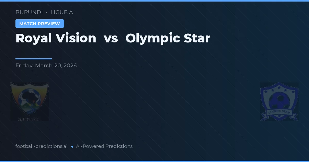Royal Vision vs Olympic Star — voorspelling en vooruitblik wedstrijd