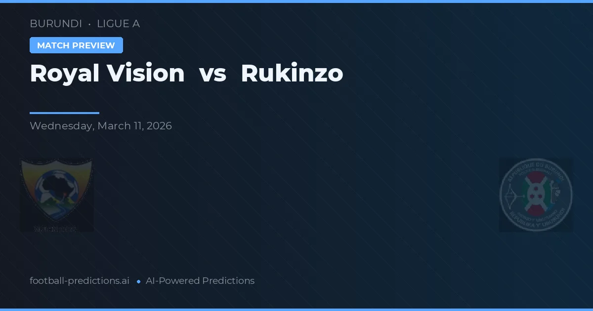 Royal Vision vs Rukinzo — voorspelling en vooruitblik wedstrijd