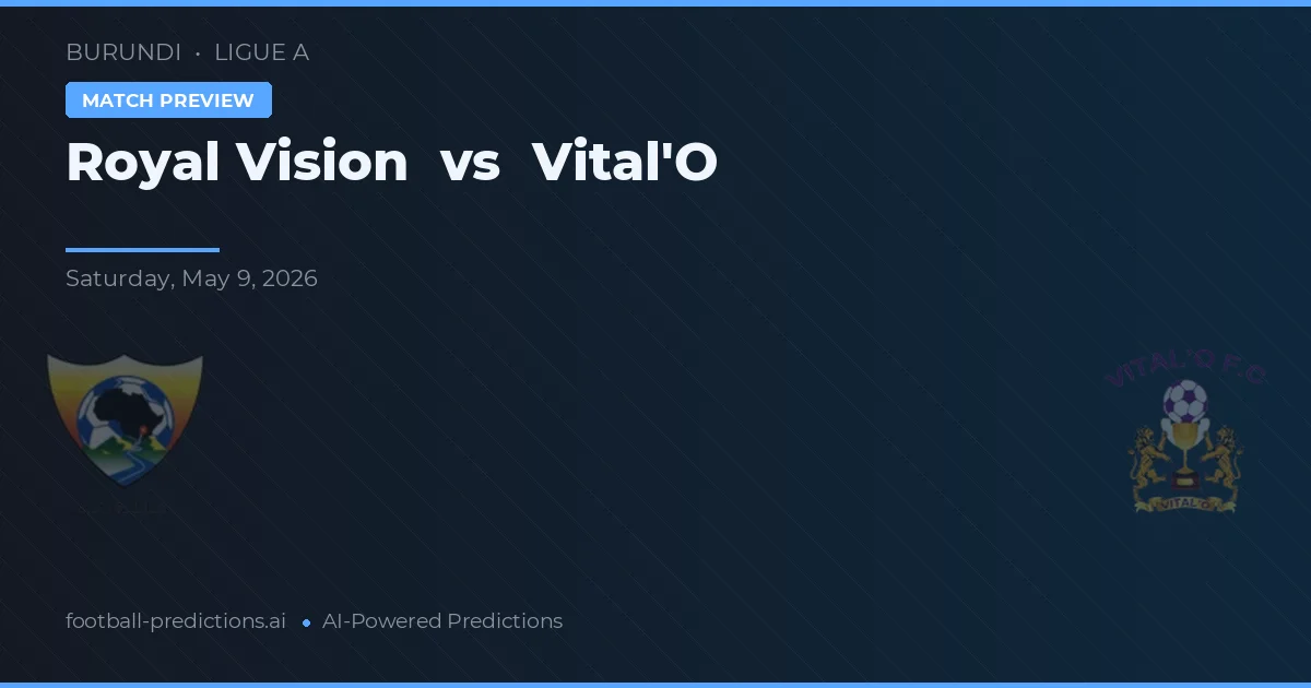 Royal Vision vs Vital'O — voorspelling en vooruitblik wedstrijd