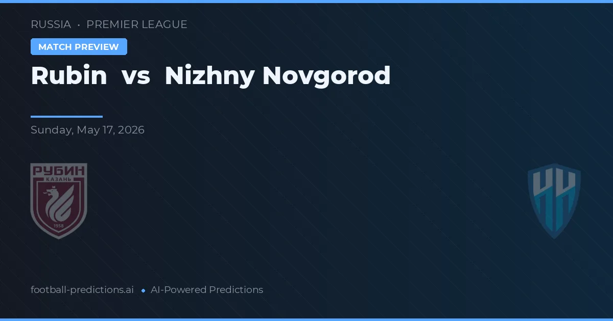 Rubin vs Nizhny Novgorod — voorspelling en vooruitblik wedstrijd