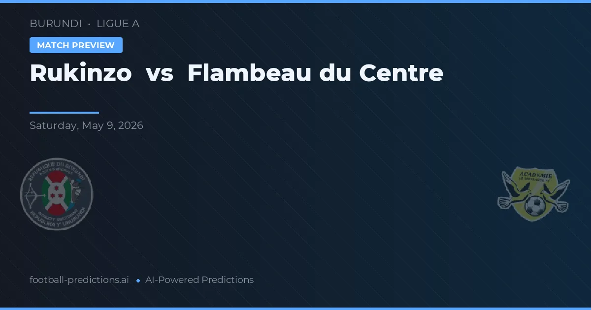Rukinzo vs Flambeau du Centre — voorspelling en vooruitblik wedstrijd