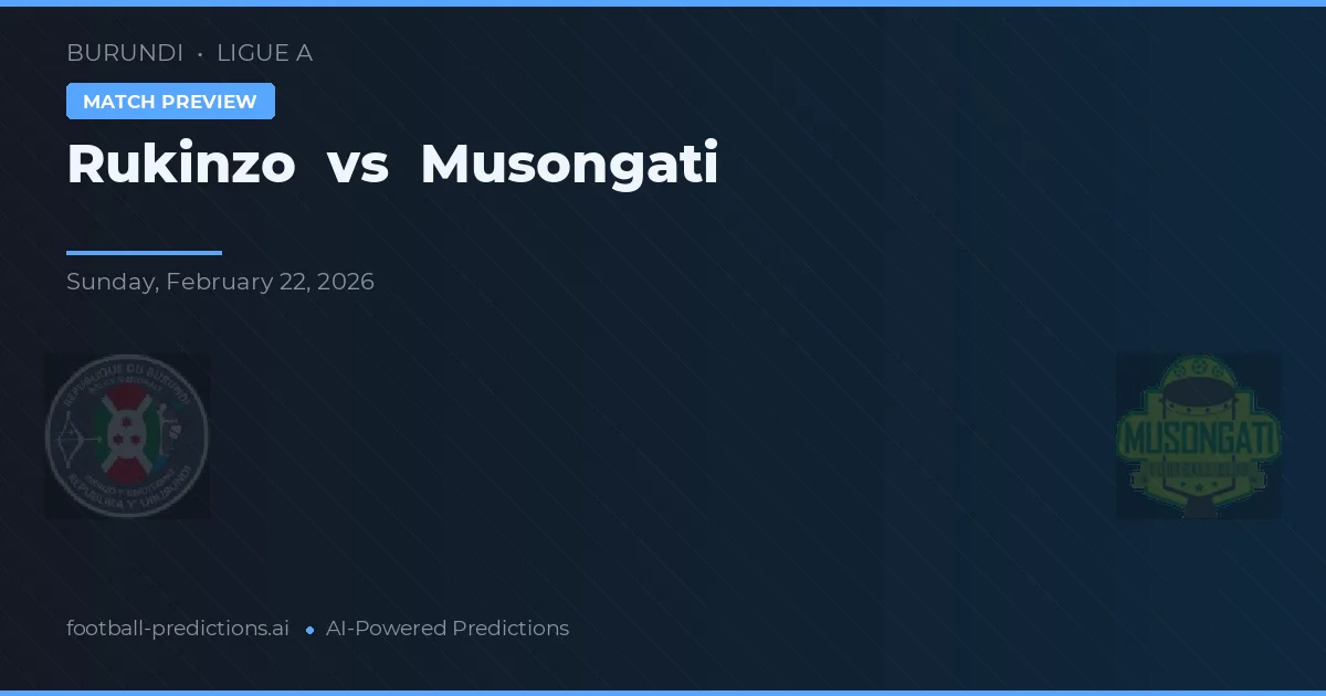 Rukinzo vs Musongati — voorspelling en vooruitblik wedstrijd