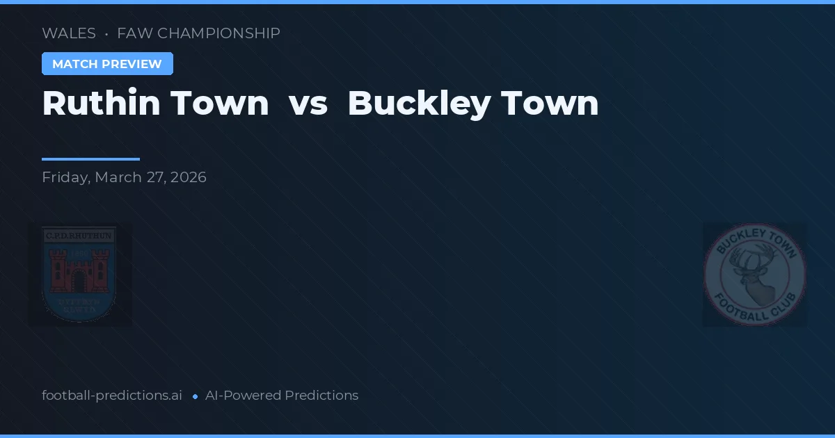 Ruthin Town vs Buckley Town — voorspelling en vooruitblik wedstrijd