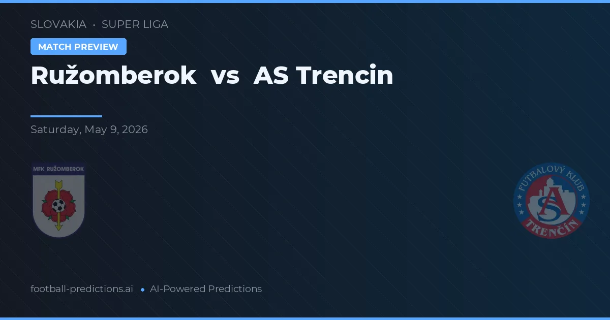 Ružomberok vs AS Trenčín — voorspelling en vooruitblik wedstrijd