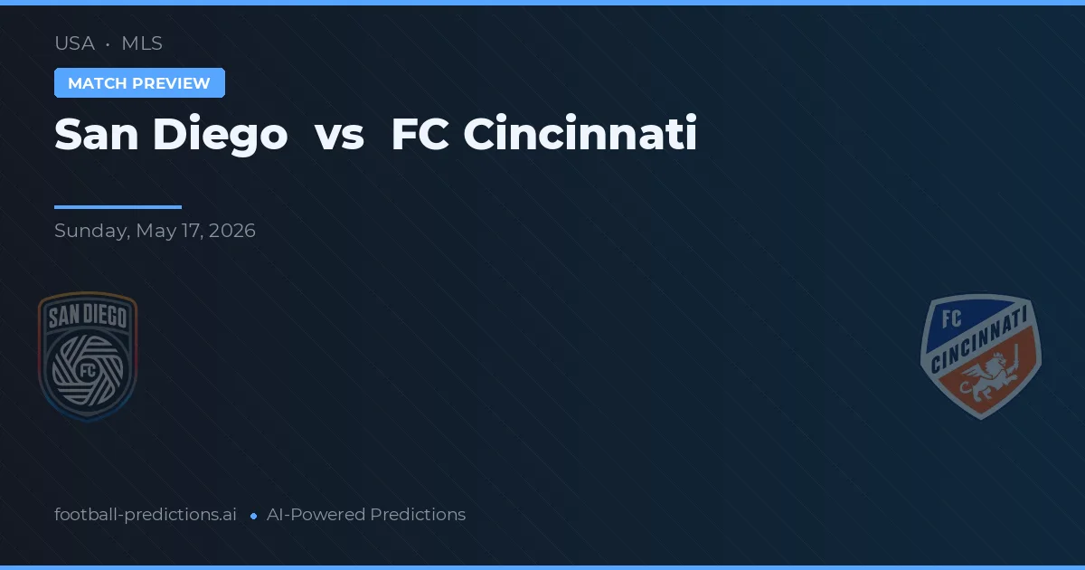 San Diego vs FC Cincinnati — voorspelling en vooruitblik wedstrijd