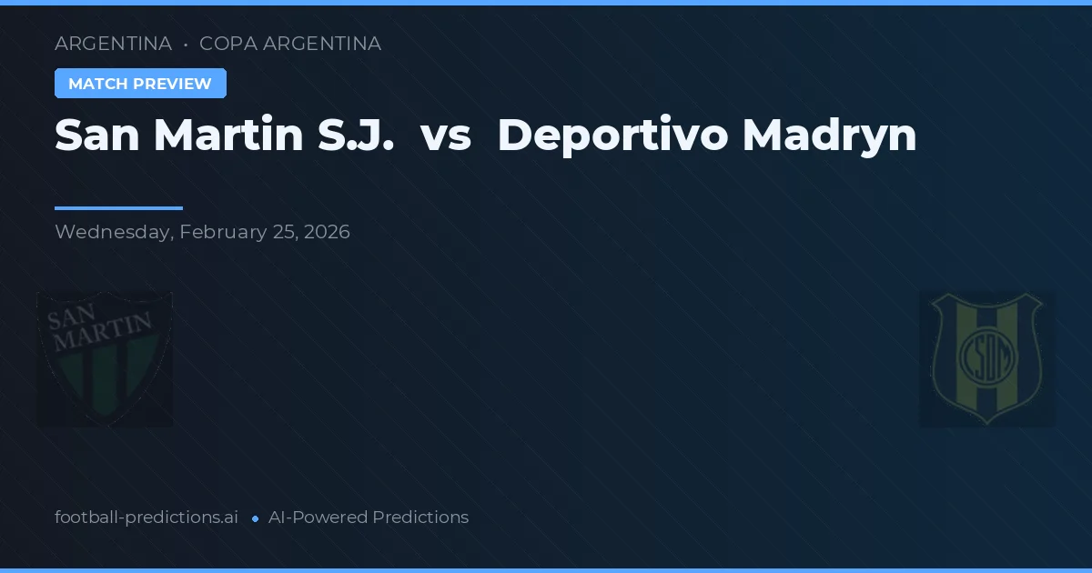 San Martín SJ vs Deportivo Madryn — voorspelling en vooruitblik wedstrijd