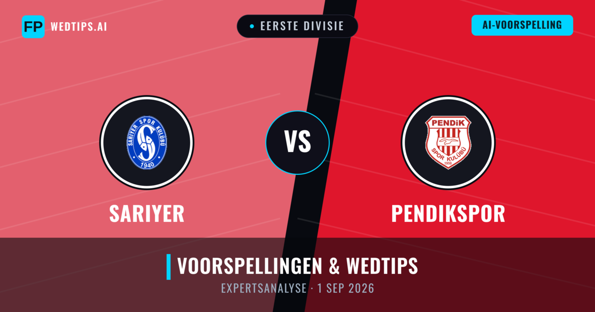 Sarıyer vs Pendikspor — voorspelling en vooruitblik wedstrijd