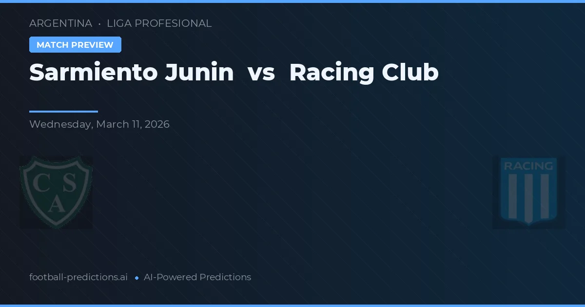 Sarmiento Junín vs Racing Club — voorspelling en vooruitblik wedstrijd