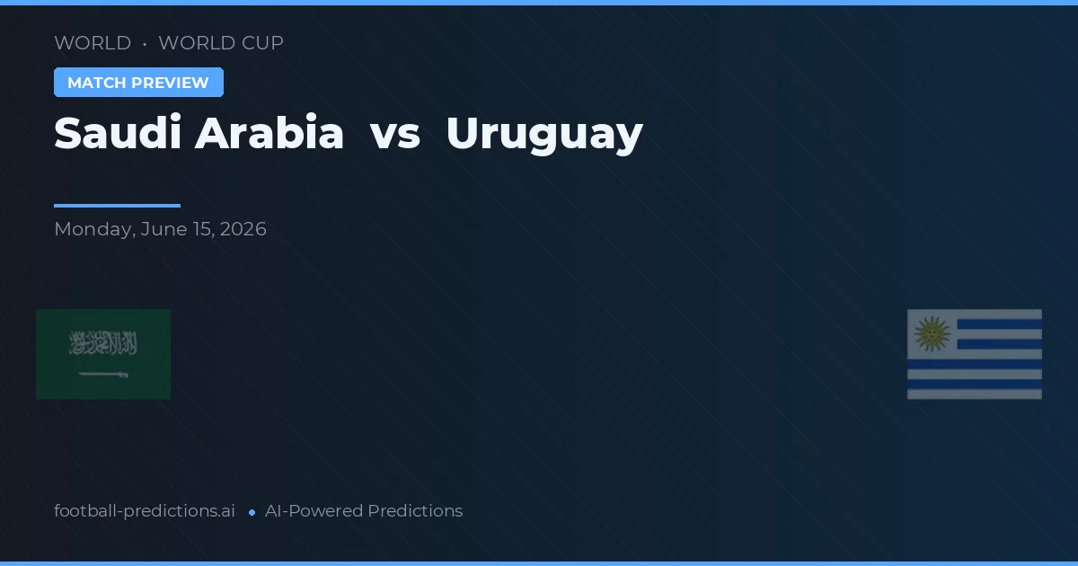 Saoedi-Arabië vs Uruguay — voorspelling en vooruitblik wedstrijd
