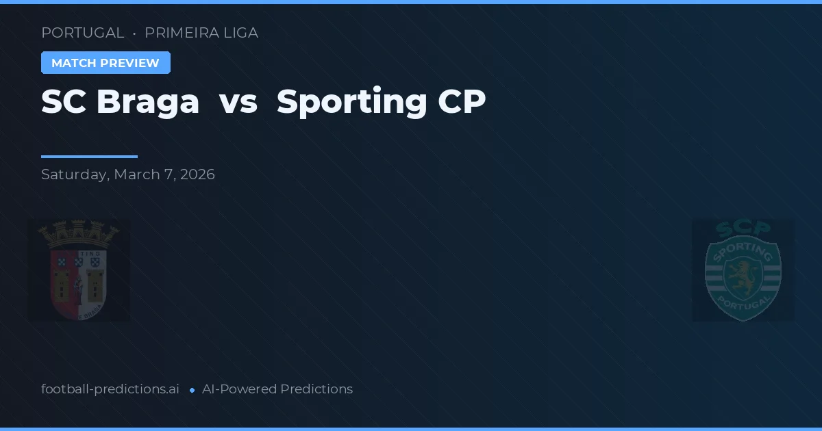 SC Braga vs Sporting CP — voorspelling en vooruitblik wedstrijd