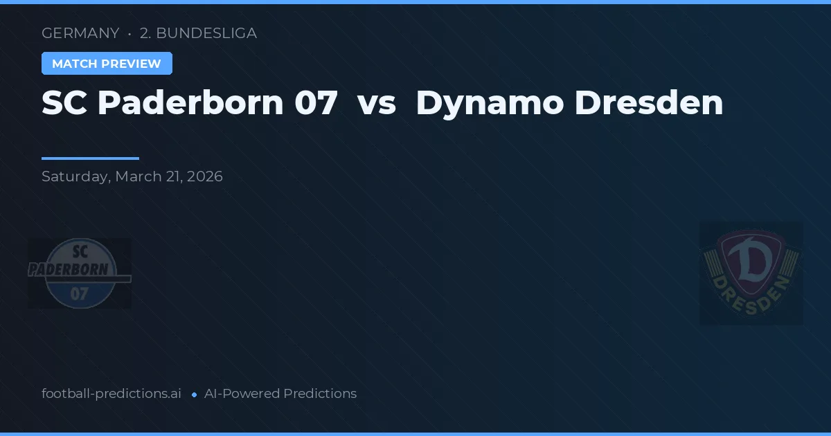SC Paderborn 07 vs Dynamo Dresden — voorspelling en vooruitblik wedstrijd